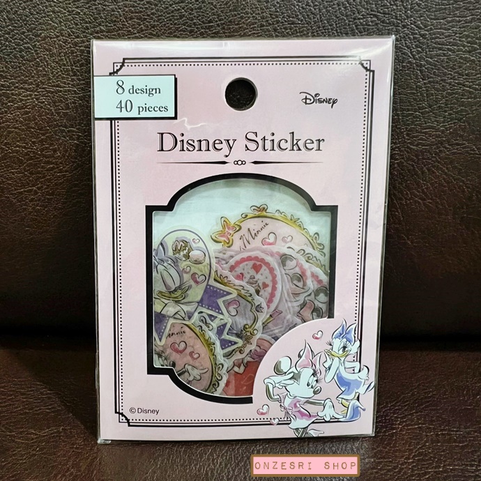 Disney Sticker ลาย Minnie & Daisy เป็นสติกเกอร์แบบน่ารัก ๆ รวม 40 ชิ้นในซอง ขนาด 8.5 x 12 ซม.