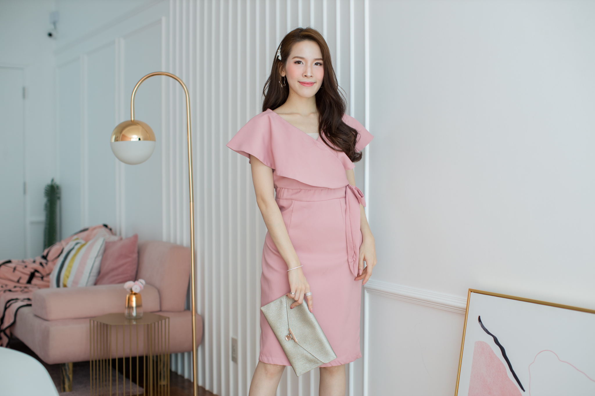 Sansa Smart Dress – สีชมพู
