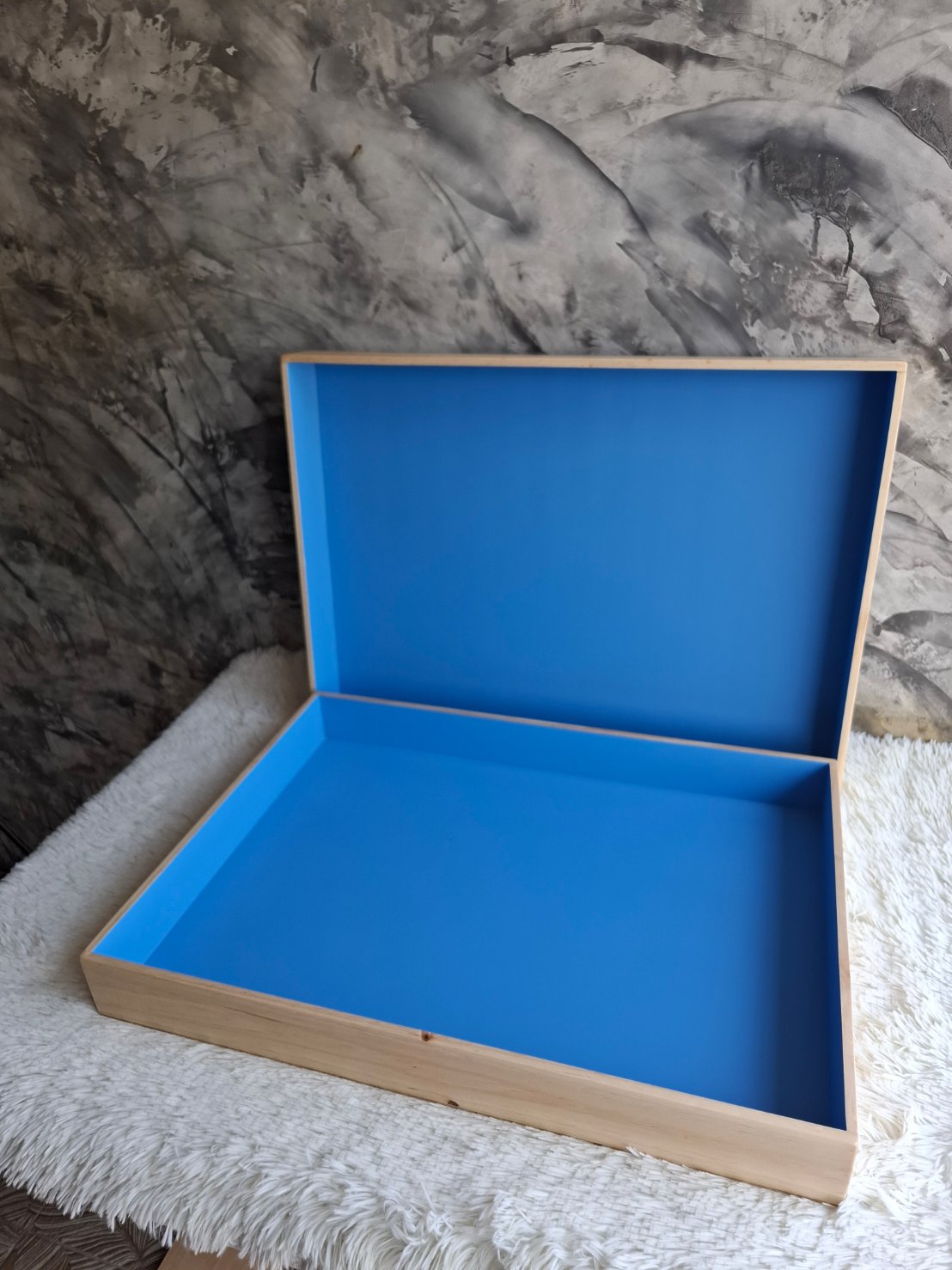 กล่องไม้สนฝาครอบ