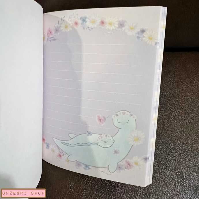 สมุดเล่มเล็ก ลาย Sumikko Gurashi Tokage Memories แบบคุณลูกเกาะหลัง ขนาด 14 x 10.5 x 1.2 ซม. มี 4 ลาย รวม 120 แผ่น