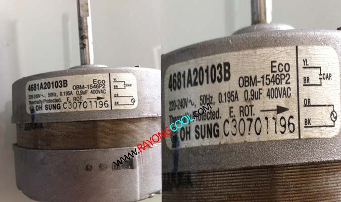 มอเตอร์คอยล์เย็น LG Model: 4681A20103B