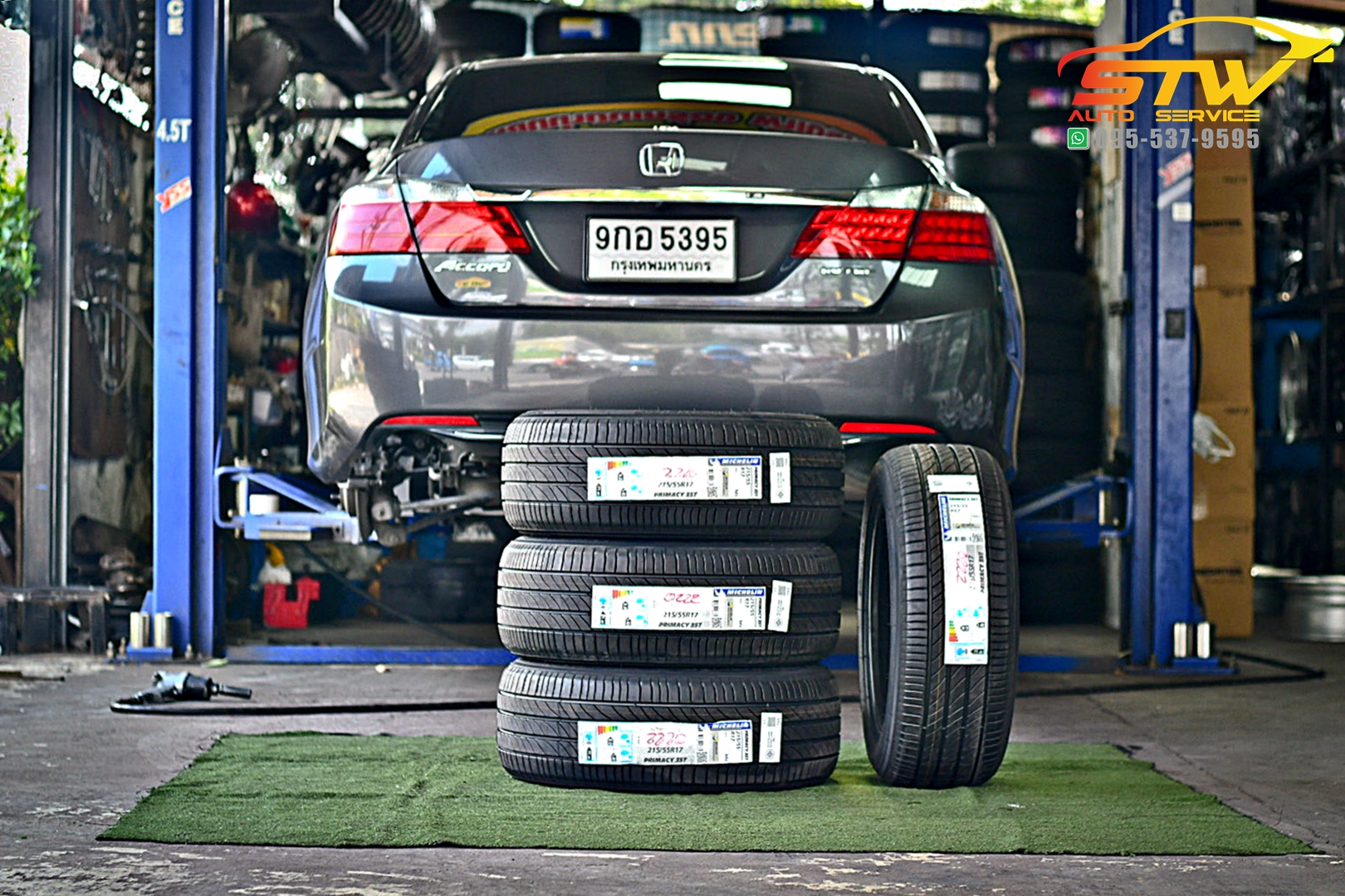 เปลี่ยนยาง HONDA ACCORD MICHELIN Primacy 3 ST 215/55R17 94V