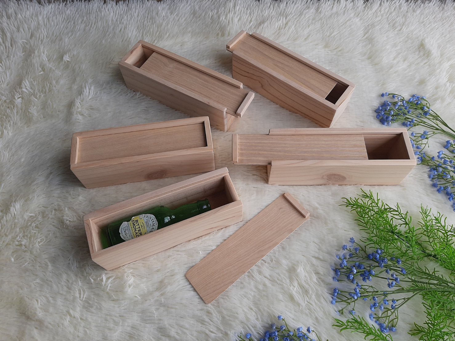 กล่องไม้ใส่เหล้าขวดเล็ก