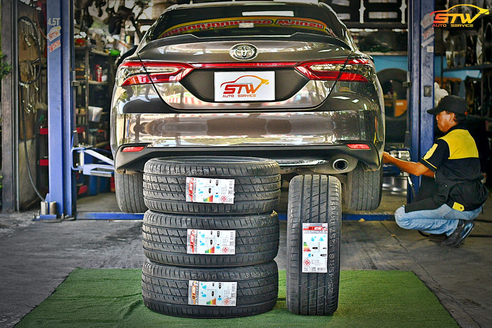 ยาง LENSOTIRES D-1 CS 225/45R18 95W ติดตั้งใส่ TOYOTA CAMRY