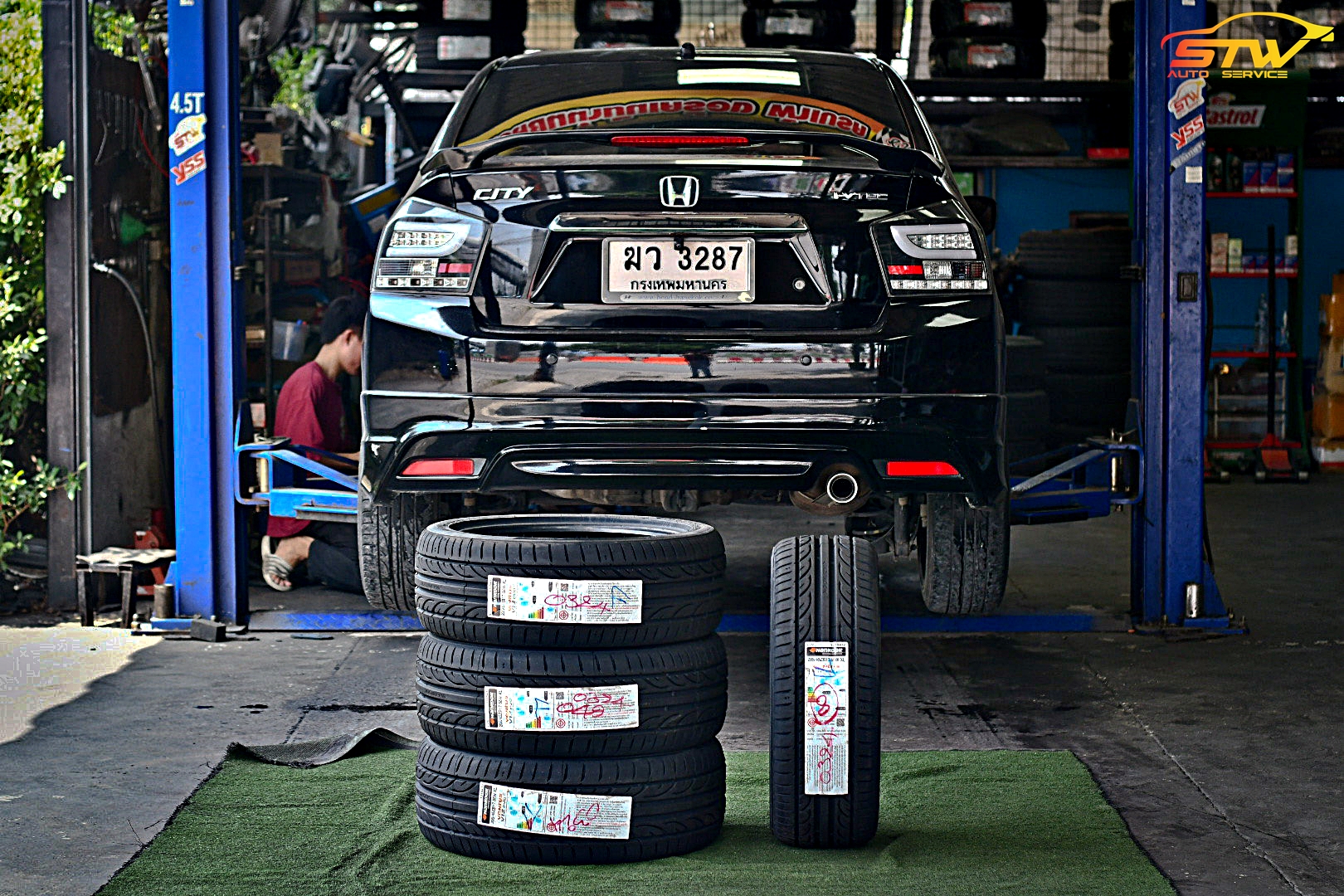 ยาง HANKOOK V12 Evo2 K120 205/45R17 88W ติดตั้งใส่ HONDA CITY