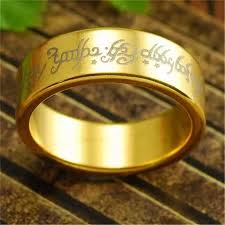 แหวนแม่เหล็ก PK Ring ลาย The Lord Of The Ring สีทอง