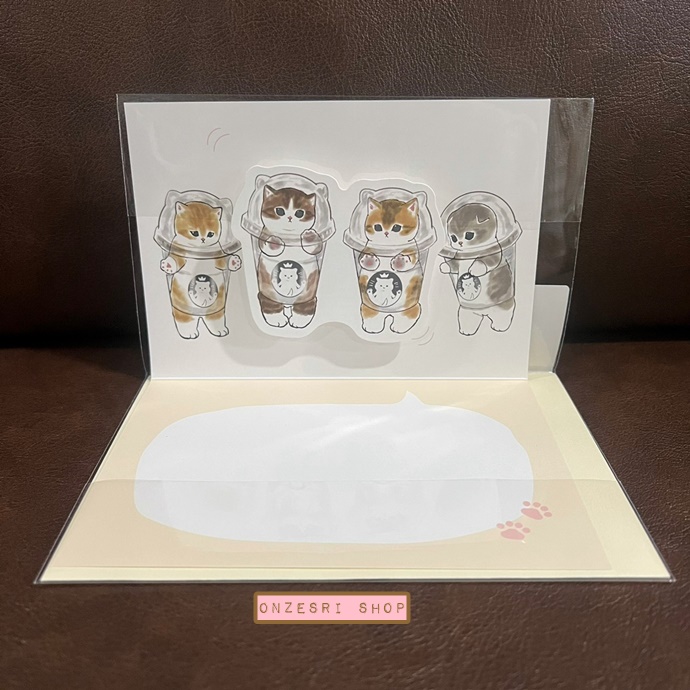 mofusand Pop Up For You Card From Japan การ์ดลาย mofusand Coffee Cup ขนาดการ์ด 15 x 10.5 ซม.