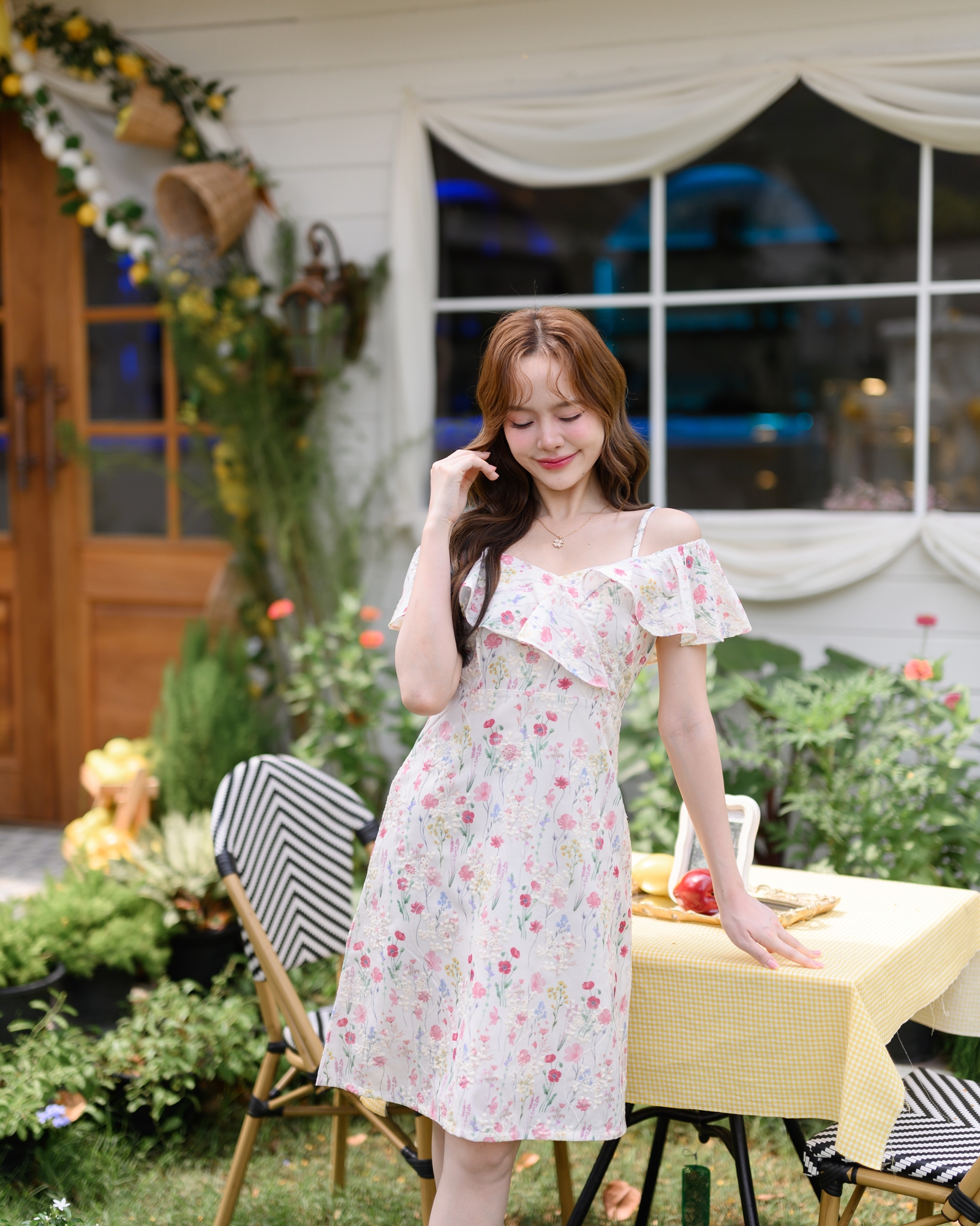 Blossom Breeze Off-shoulder Dress