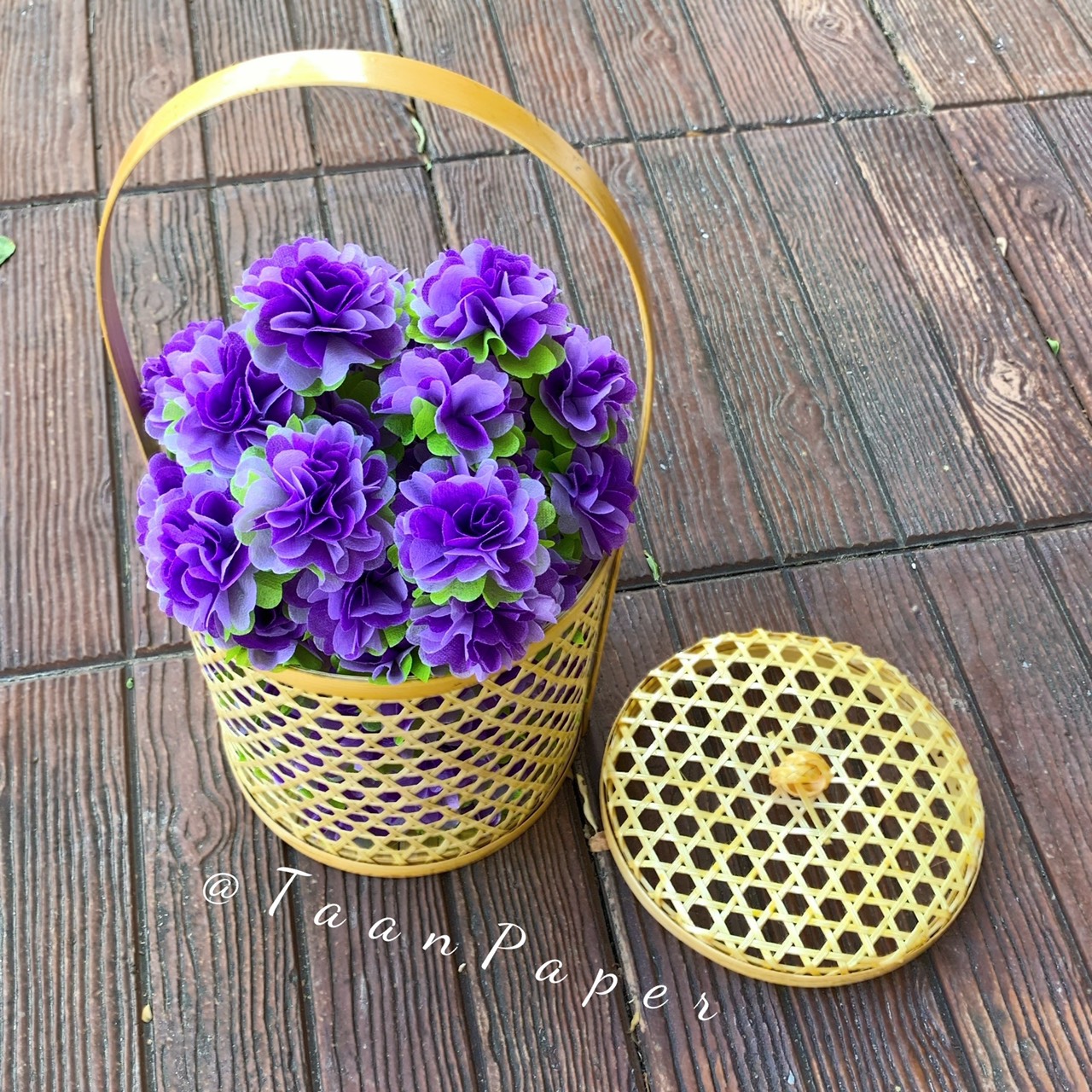 กระดาษห่อสาเหรียญ เซ็ทดอกไฮเดรนเยีย สีม่วง