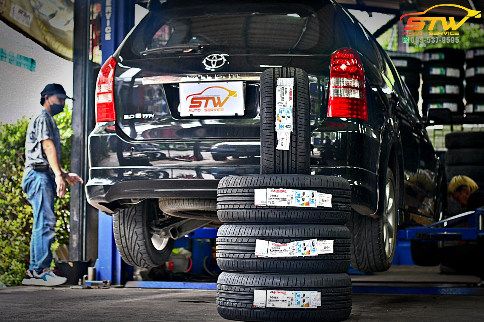 เปลี่ยนยาง TOYOTA WISH YOKOHAMA ALLIANCE AL30 215/50R17 95W