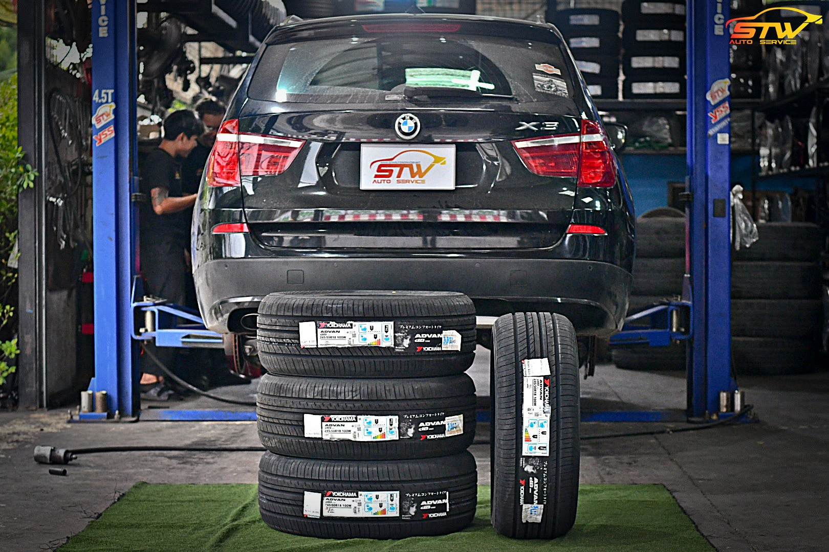 เปลี่ยนยาง BMW X3 YOKOHAMA ADVAN dB V552 245/50R18 100W