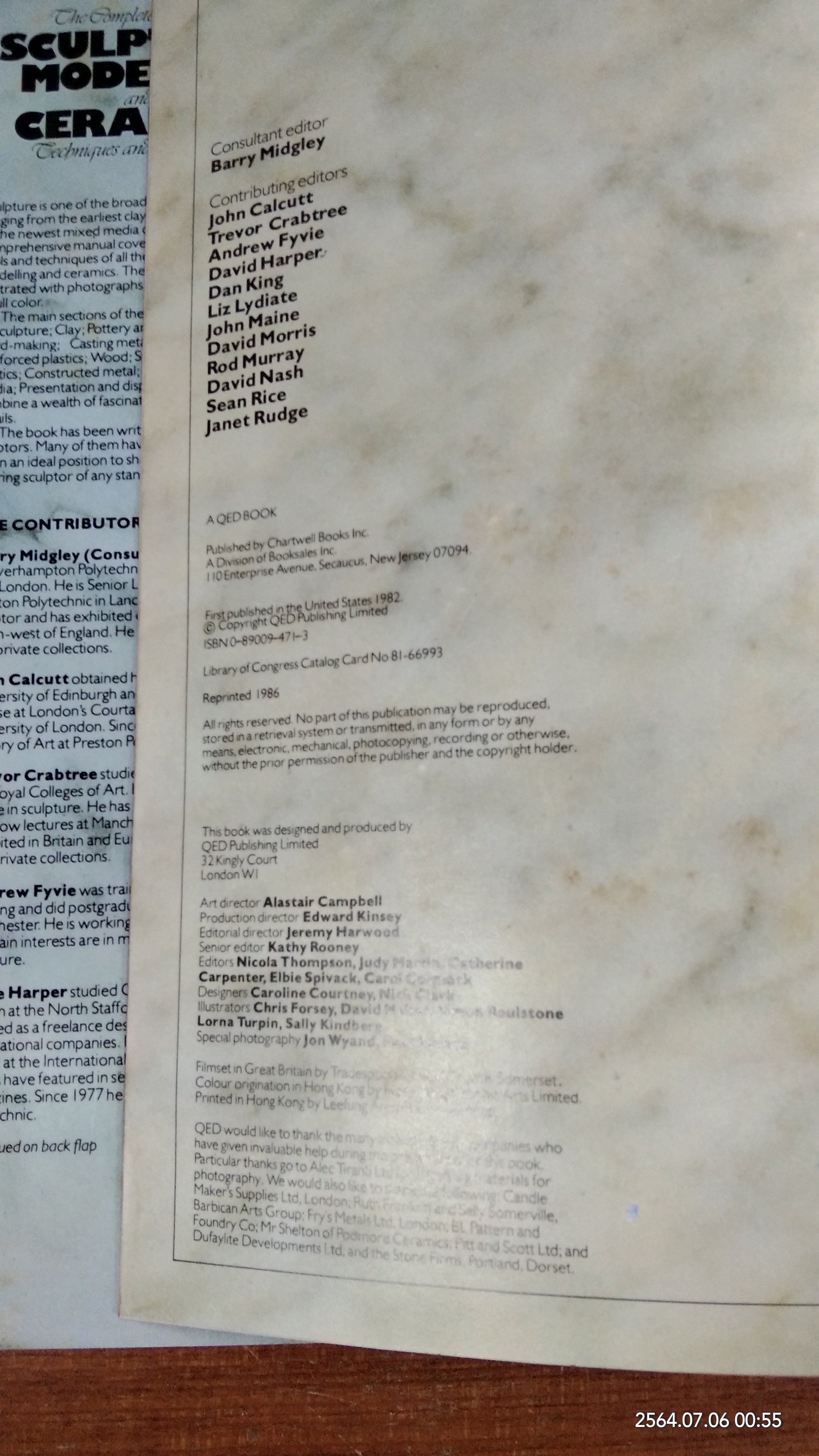 The Complete Guide to Sculpture, Modeling and Ceramics: Techniques and Materials / Barry Midgley