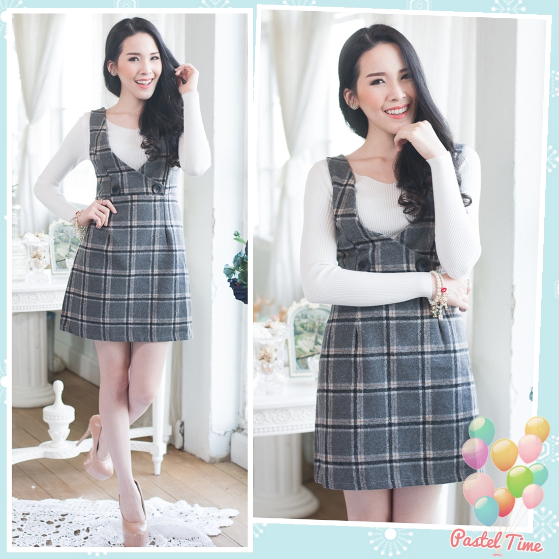 Preppy Girl Jumper Dress (เฉพาะเอี๊ยมกระโปรง)