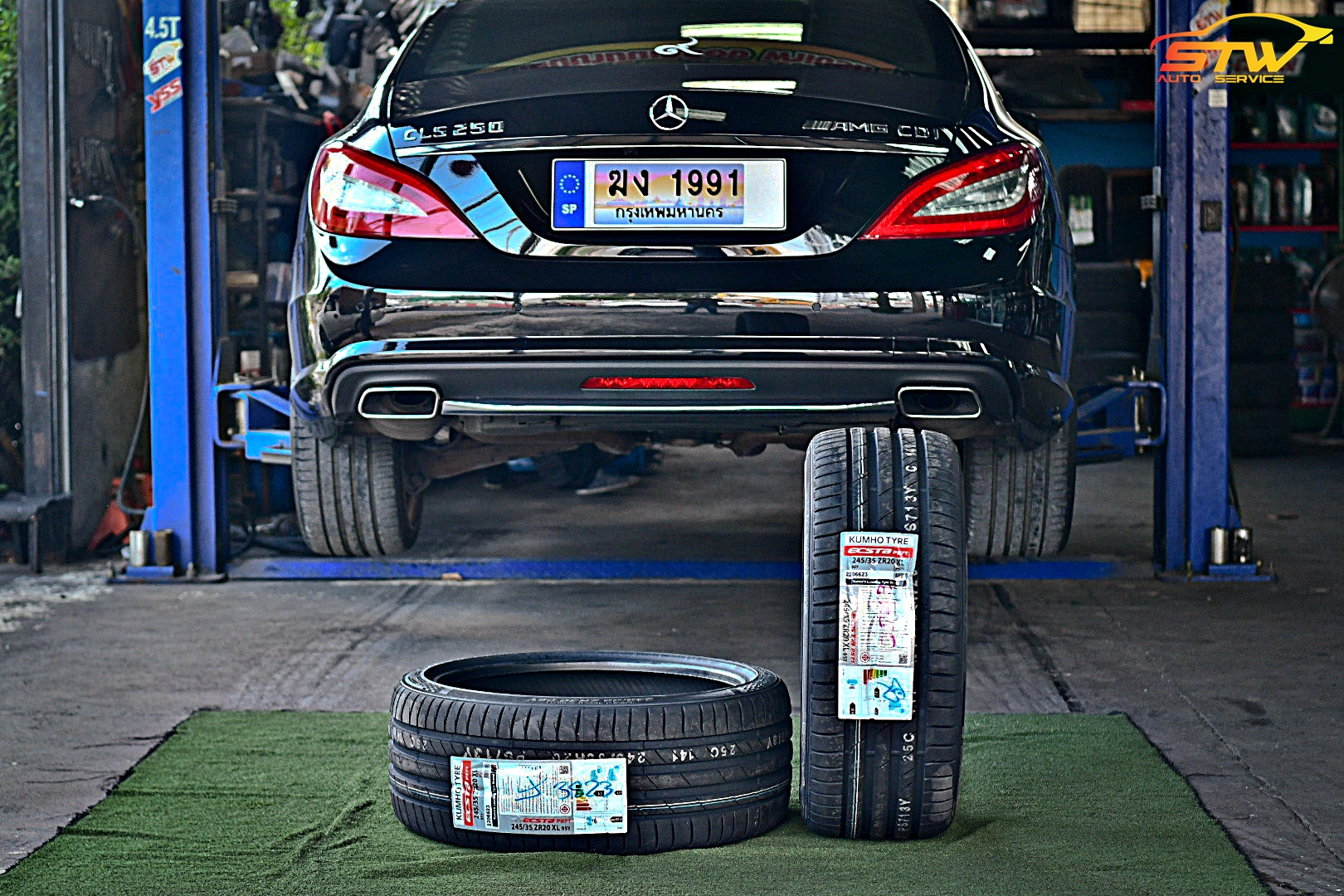 ยาง KUMHO ECSTA PS71 245/35R20 95Y ติดตั้งใส่ Mercedes Benz CLS250