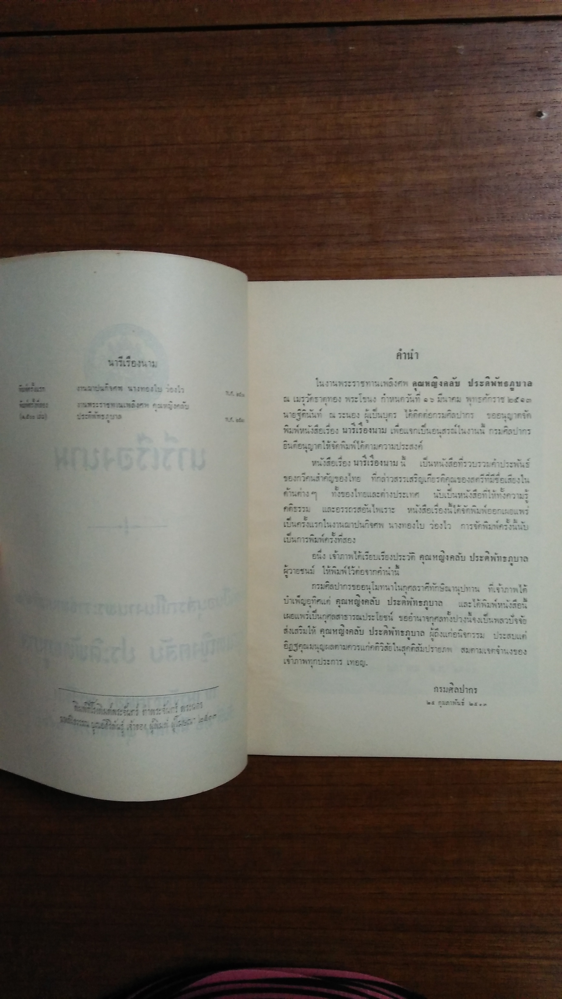 นารีเรืองนาม : อนุสรณ์งานพระราชทานเพลิงศพ คุณหญิงคลับ ประดิพัทธภูบาล