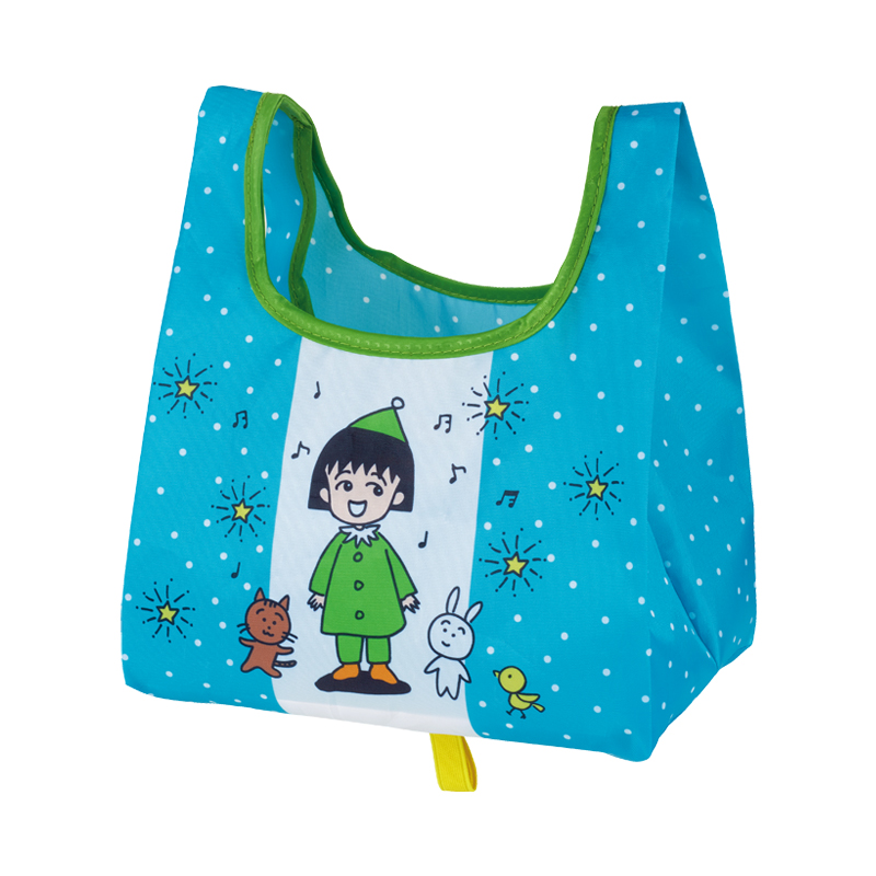 กระเป๋าพับได้ Chibi Maruko Chan Obento Bag พับได้ พกพาสะดวก ฐานกว้าง ใส่กล่องข้าวได้ ขนาด 24 x 25 x 15 ซม. มี 5 แบบให้เลือก