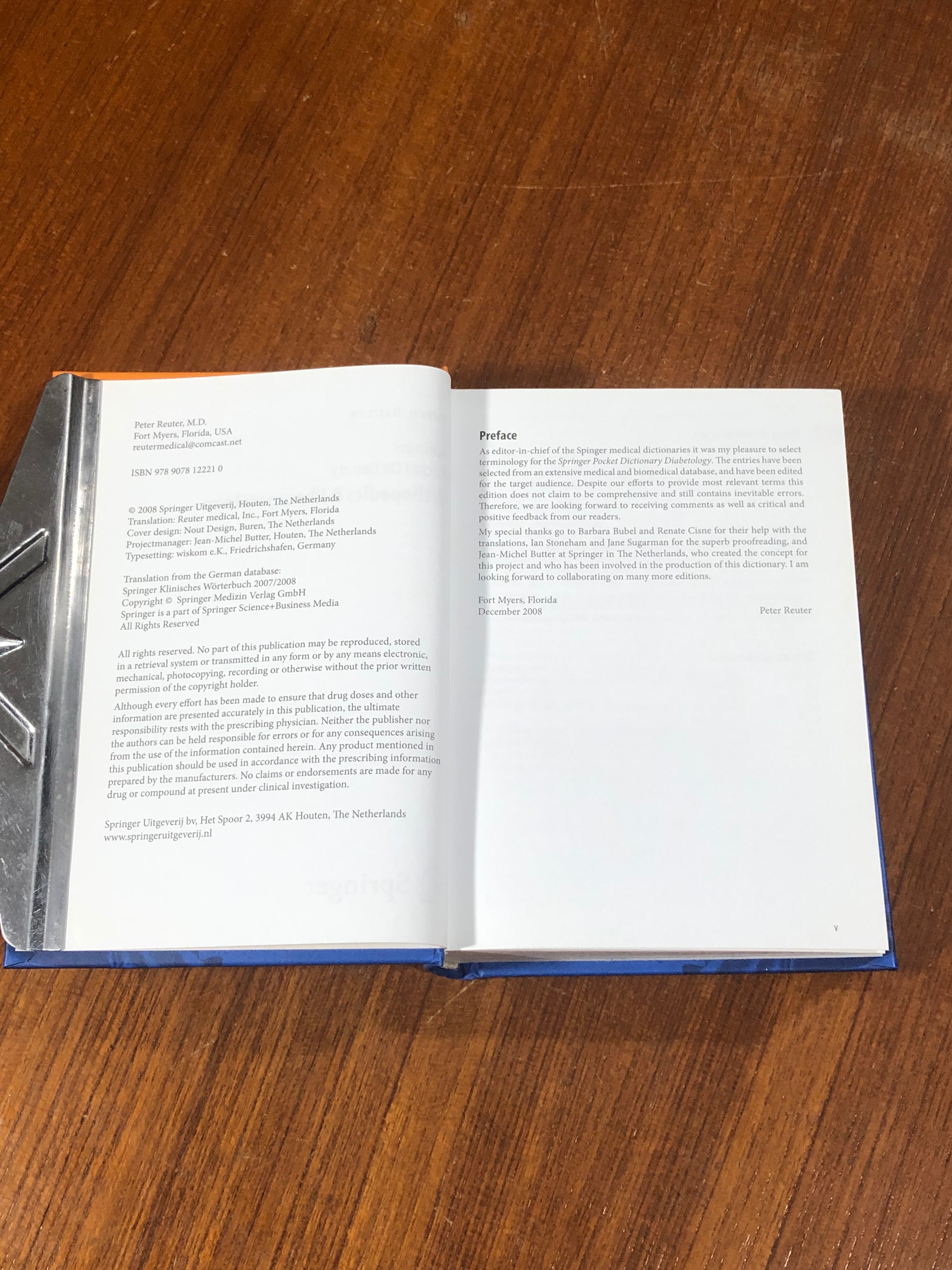 Springer Pocket Dictionary Orthopedics & Rheumatology