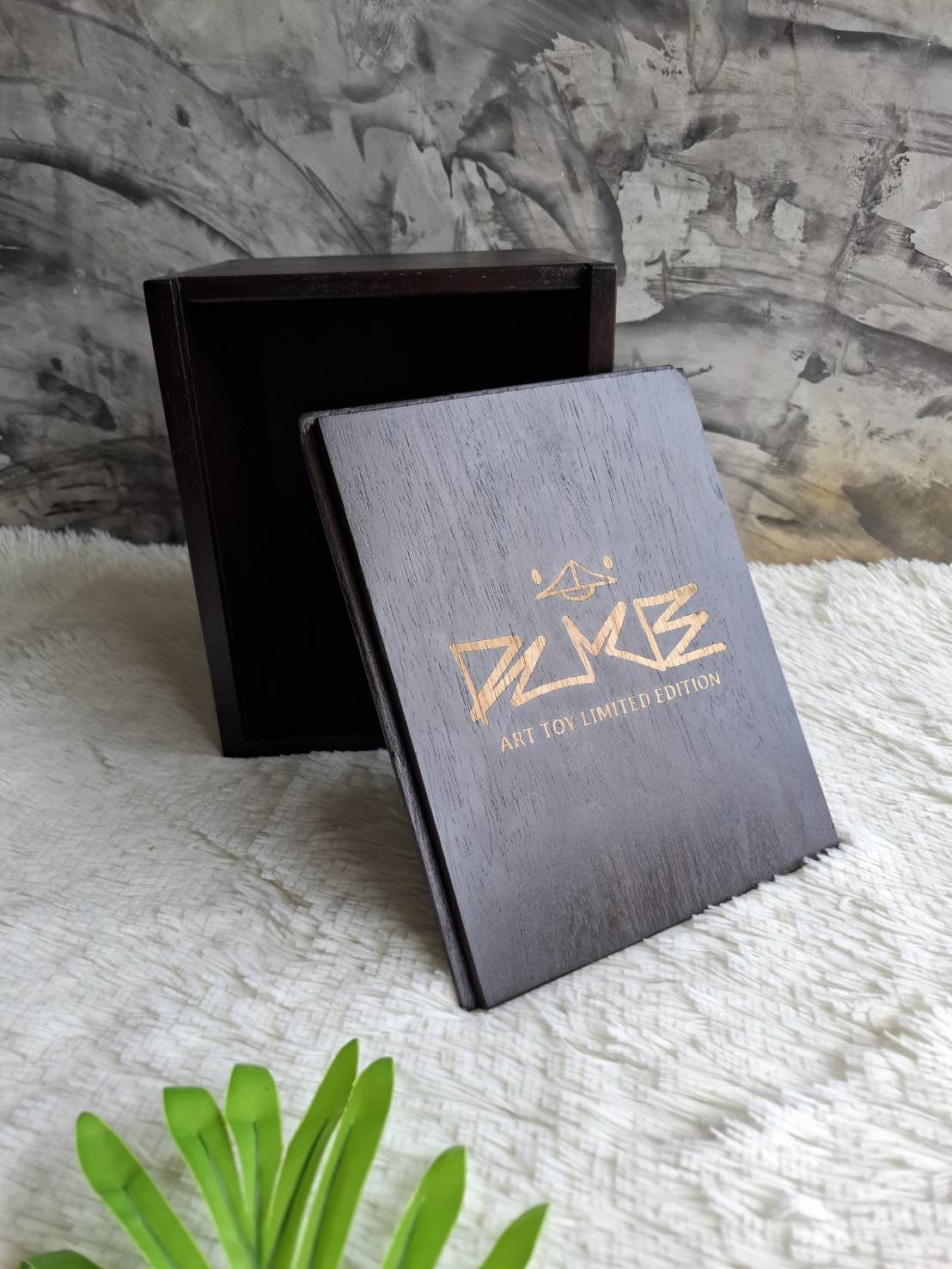 กล่องไม้ฝาสไลด์สีโอ็ค