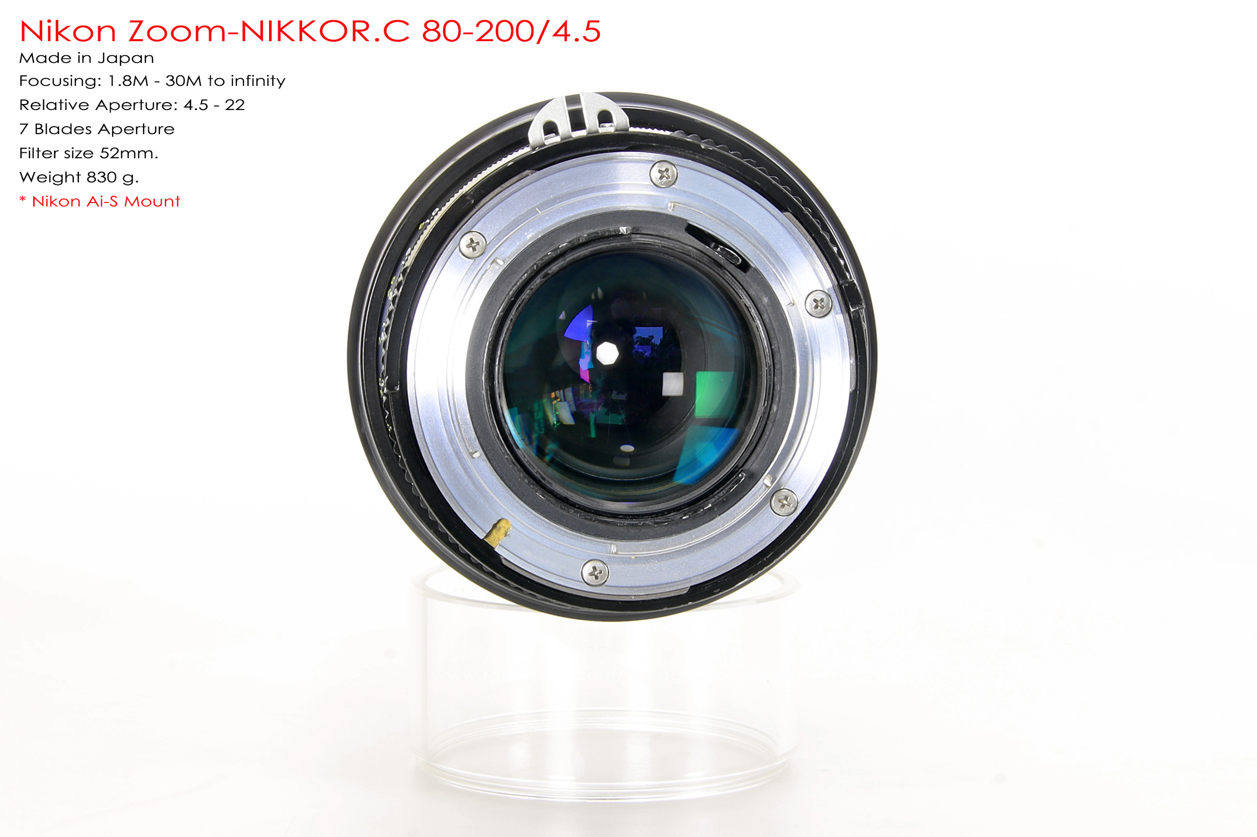 Nikon Zoom-Nikkor.C 80-200/4.5 *Nikon Ai-S Mount
