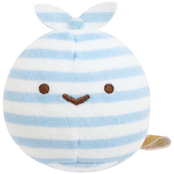 ตุ๊กตา Sumikko Gurashi - Everyone Gathers ตัวเล็ก ไซส์ SS แบบห่อผ้า Furoshiki สีฟ้าลายทาง ขนาด 5 x 4.5 x 4 ซม.