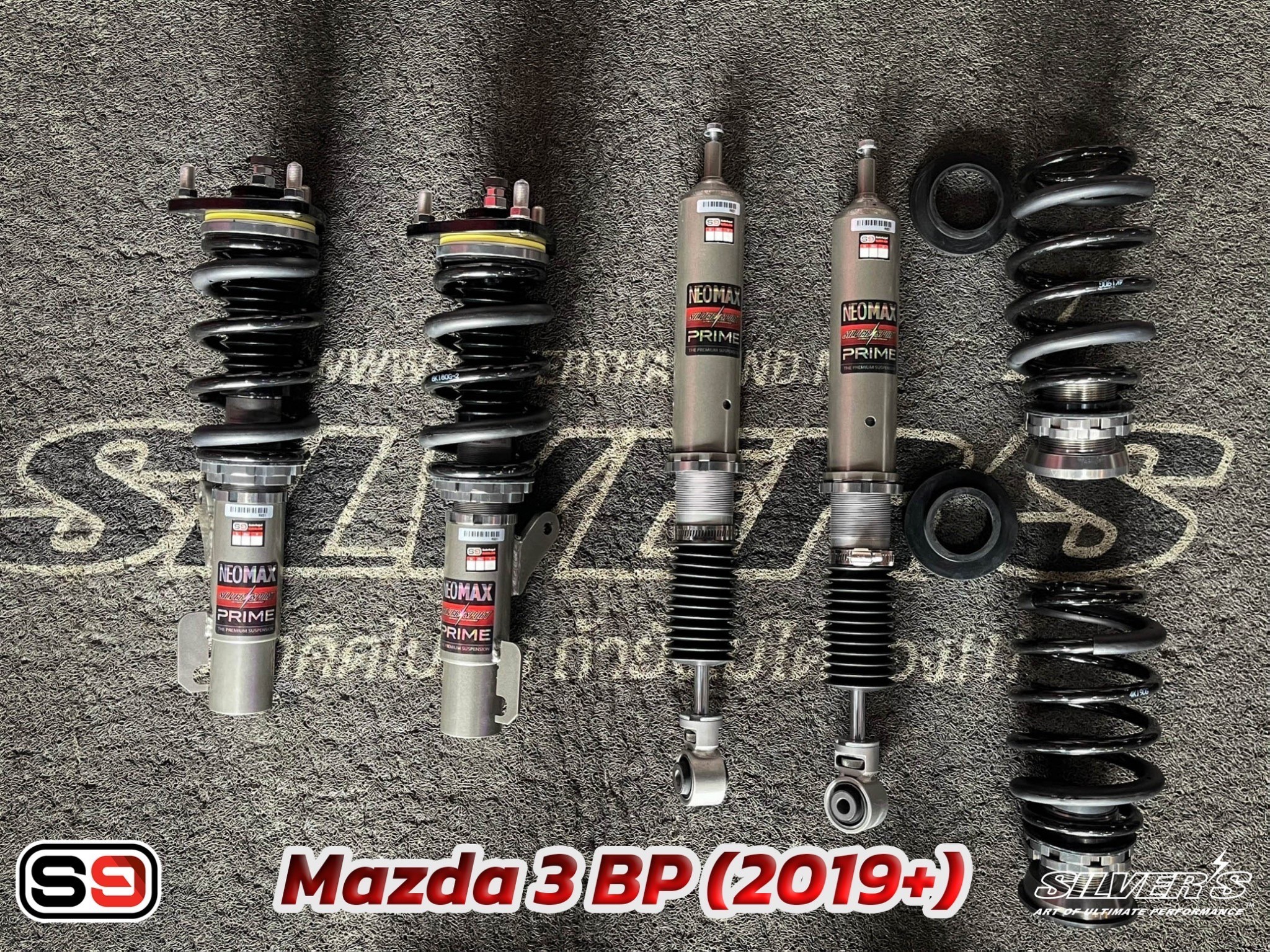 โช้คอัพ Silver’s รุ่น NeoMaxPrime สตรัทปรับเกลียว ใส่ MAZDA 3 EP