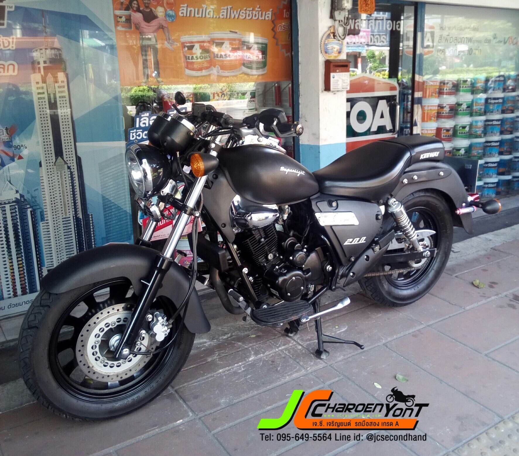 "รุ่นใหญ่ราคาเบา" KEEWAY แนว CHOPPER 200cc. จดทะเบียนกลางปี 58 " รถบ้านมือเดียวขนานแท้"
