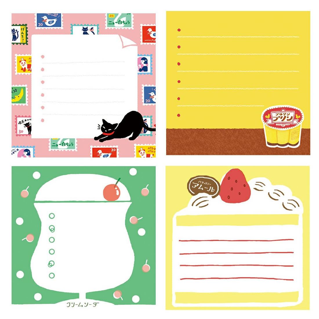 สมุดฉีก Furukawa Paper Works Memo จากญี่ปุ่น ลาย Cat ขนาด 9 x 9 ซม. มี 4 ลาย รวม 100 แผ่น