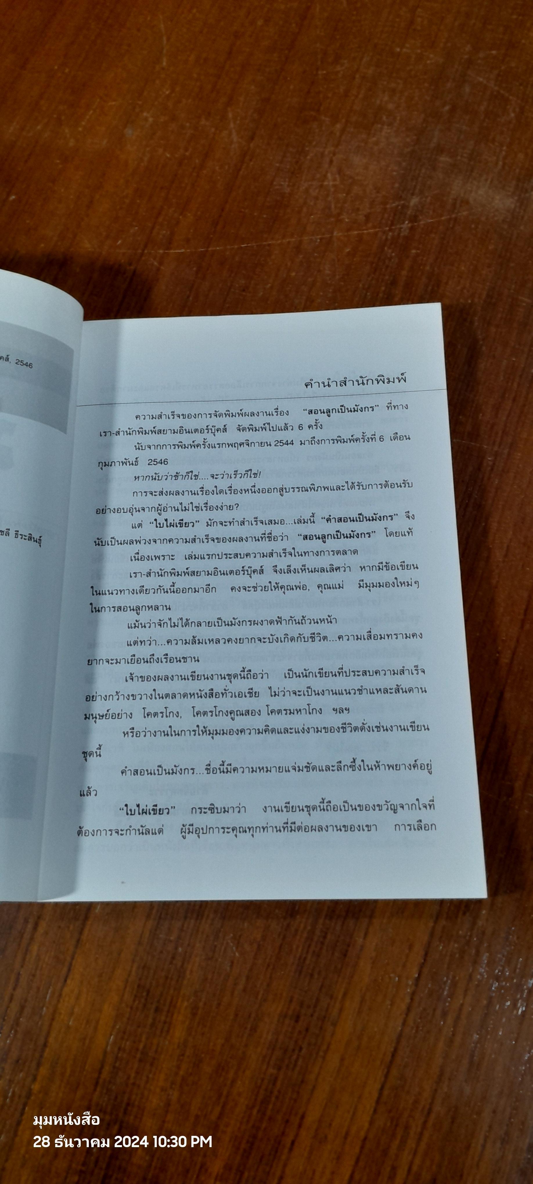 คำสอนเป็น มังกร / ใบไผ่เขียว
