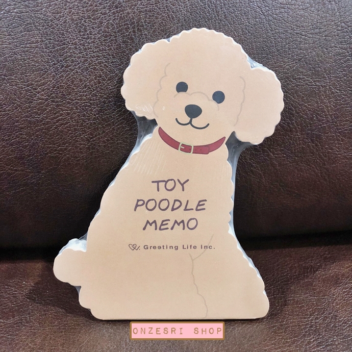 สมุดฉีกลายน้องหมา Toy Poodle จาก Greeting Life Inc. Japan ขนาด 12.5 x 10 ซม. มี 5 ลาย รวม 90 แผ่น