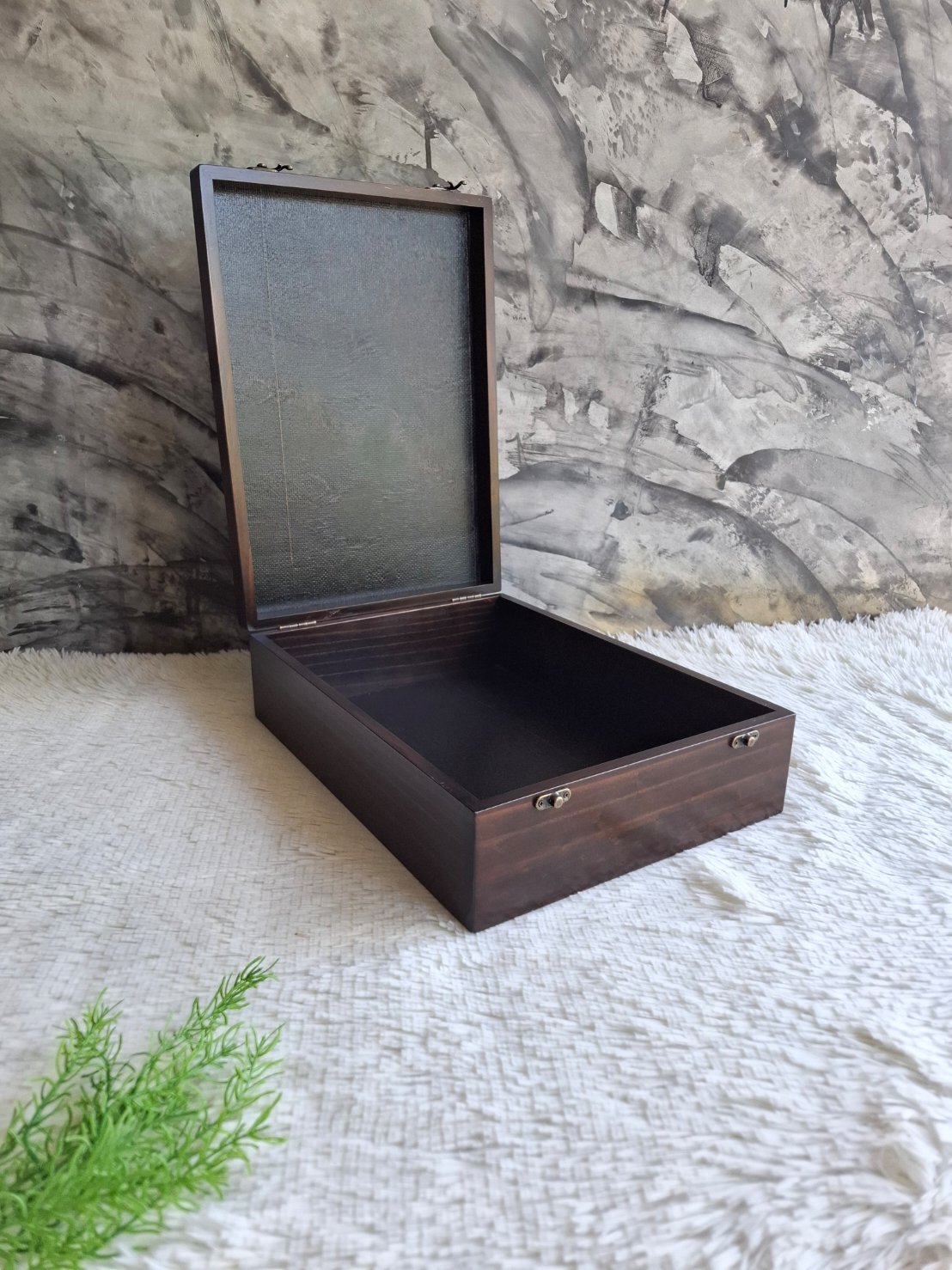 กล่องไม้สนแบบฝาล็อค