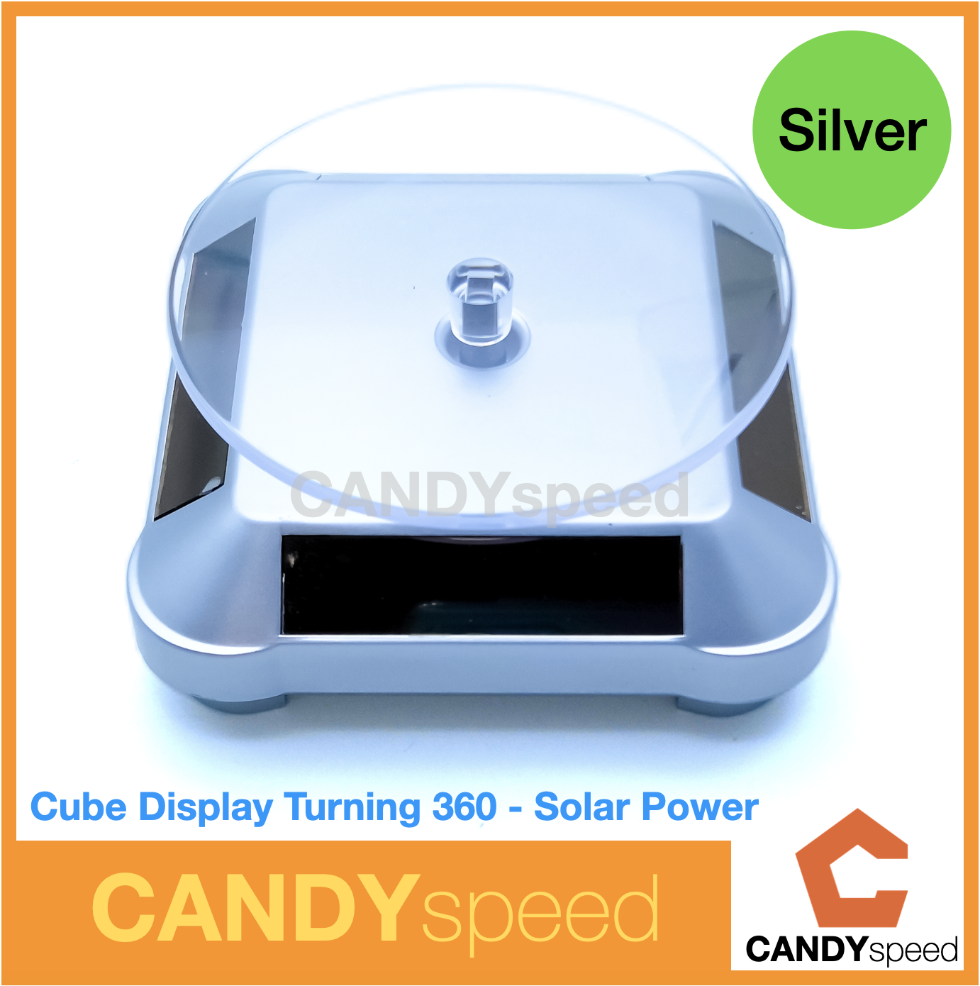 Cube Display 360 Degree Turning Solar Cell Power ใช้พลังงานโซลาเซลล์ | Cube Stand | By CANDYspeed