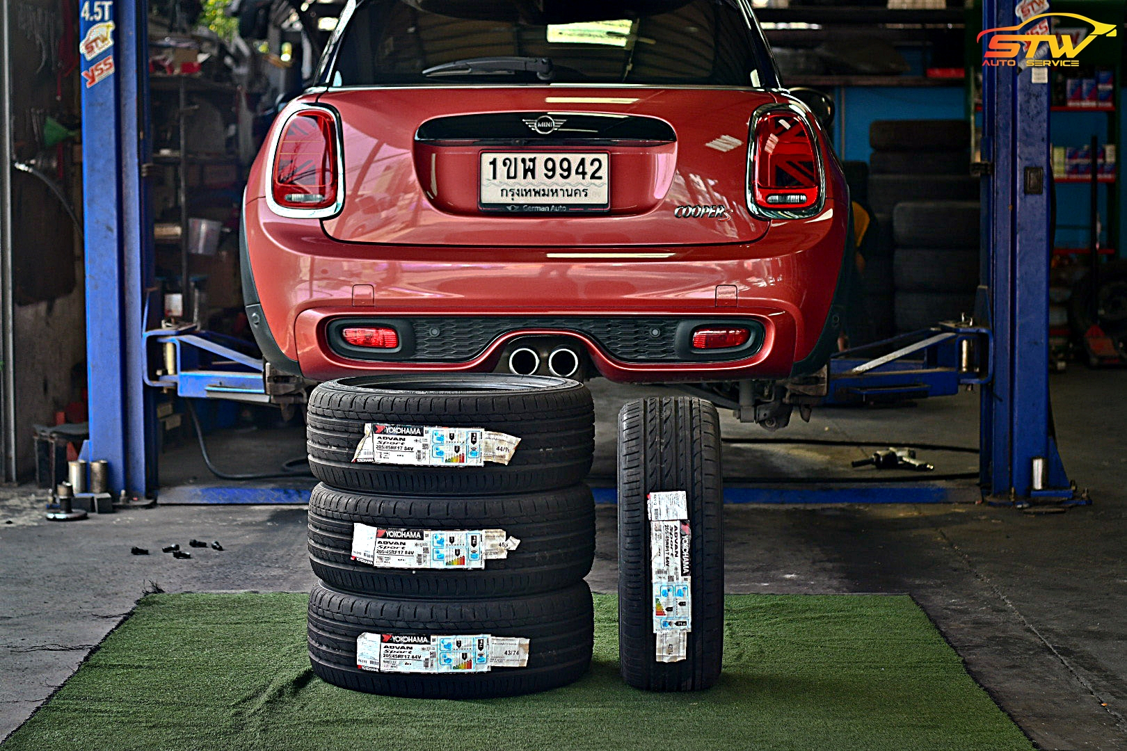 ยาง YOKOHAMA Advan Sport V103S Run-Flat 205/45R17 84V ติดตั้งใส่ MINI COOPER S