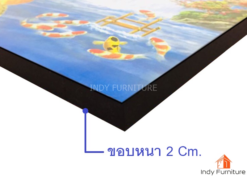 กรอบลอยภาพมงคล เสือเหลียวหลัง น้ำตก ขนาด 40x50x2 ซม. (7367)