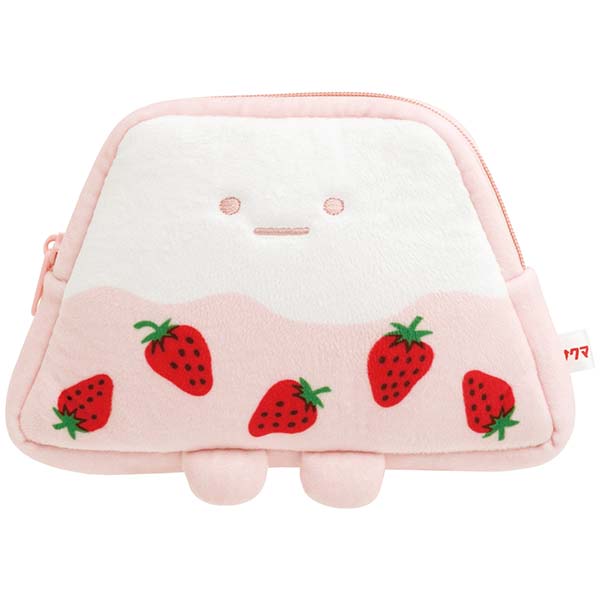กระเป๋า Sumikko Gurashi x Sakuma Strawberry Milk Candy Pouch เป็นกระเป๋าอเนกประสงค์รูปภูเขา Yama ทำจากผ้า ขนาด 10.5 x 16.5 x 2.5 ซม.