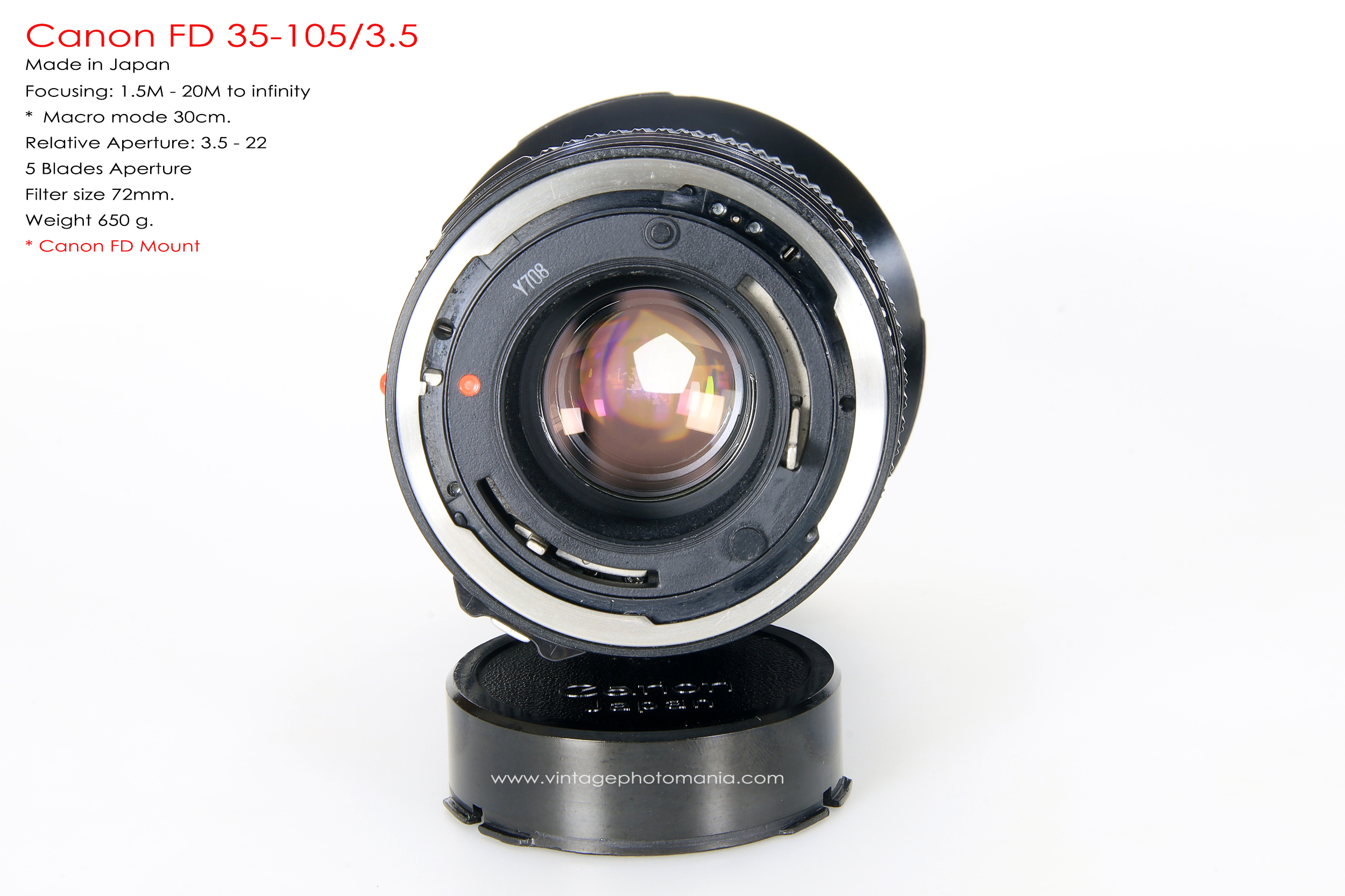 Canon FD 35-105/3.5 *FD Mount เลนส์อเนกประสงค์เอฟกว้างคุณภาพดี