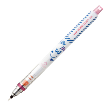 ดินสอกด Kurutoga ลาย Peanuts - Belle (Snoopy Limited) แท่งสีขาวลายทางสีน้ำเงิน หัว 0.5 แบรนด์นี้ขึ้นชื่อด้านมีระบบเหลาไส้เองในตัวดินสอ ทำให้เวลาเขียนเส้นจะคมชัดตลอด