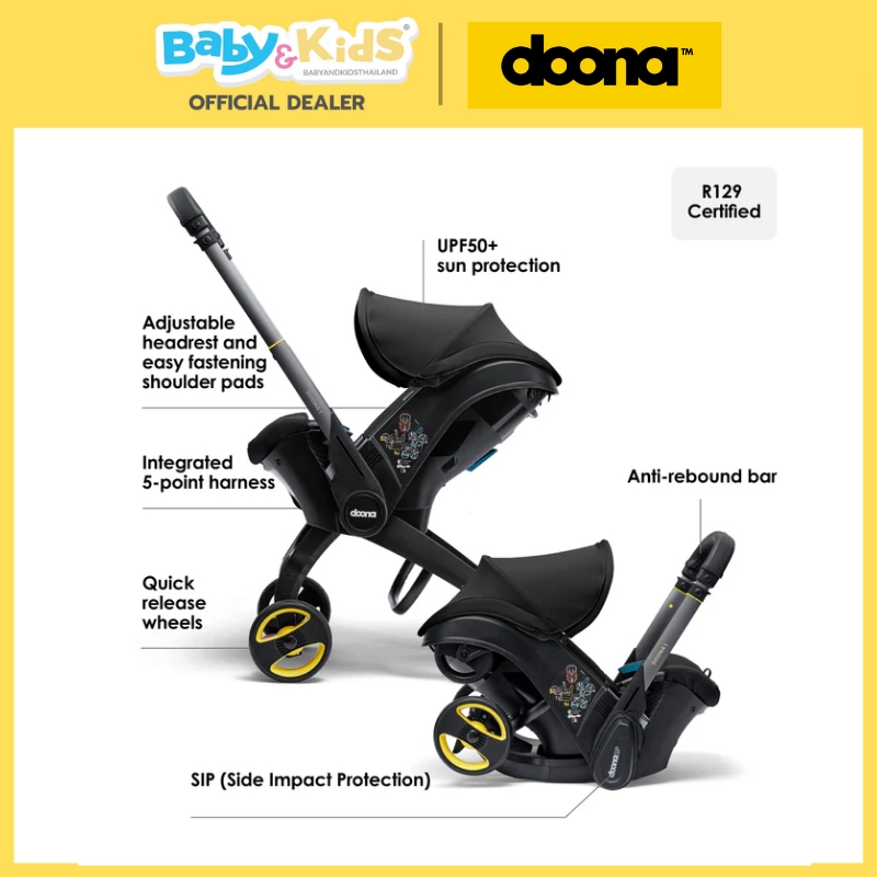 Doona i รถเข็นคาร์ซีทเด็ก คาร์ซีท รถเข็นเด็ก รับน้ำหนัก 13 Kg ความปลอดภัย i-Size ของยุโรป (R-129) สี Blush Pink