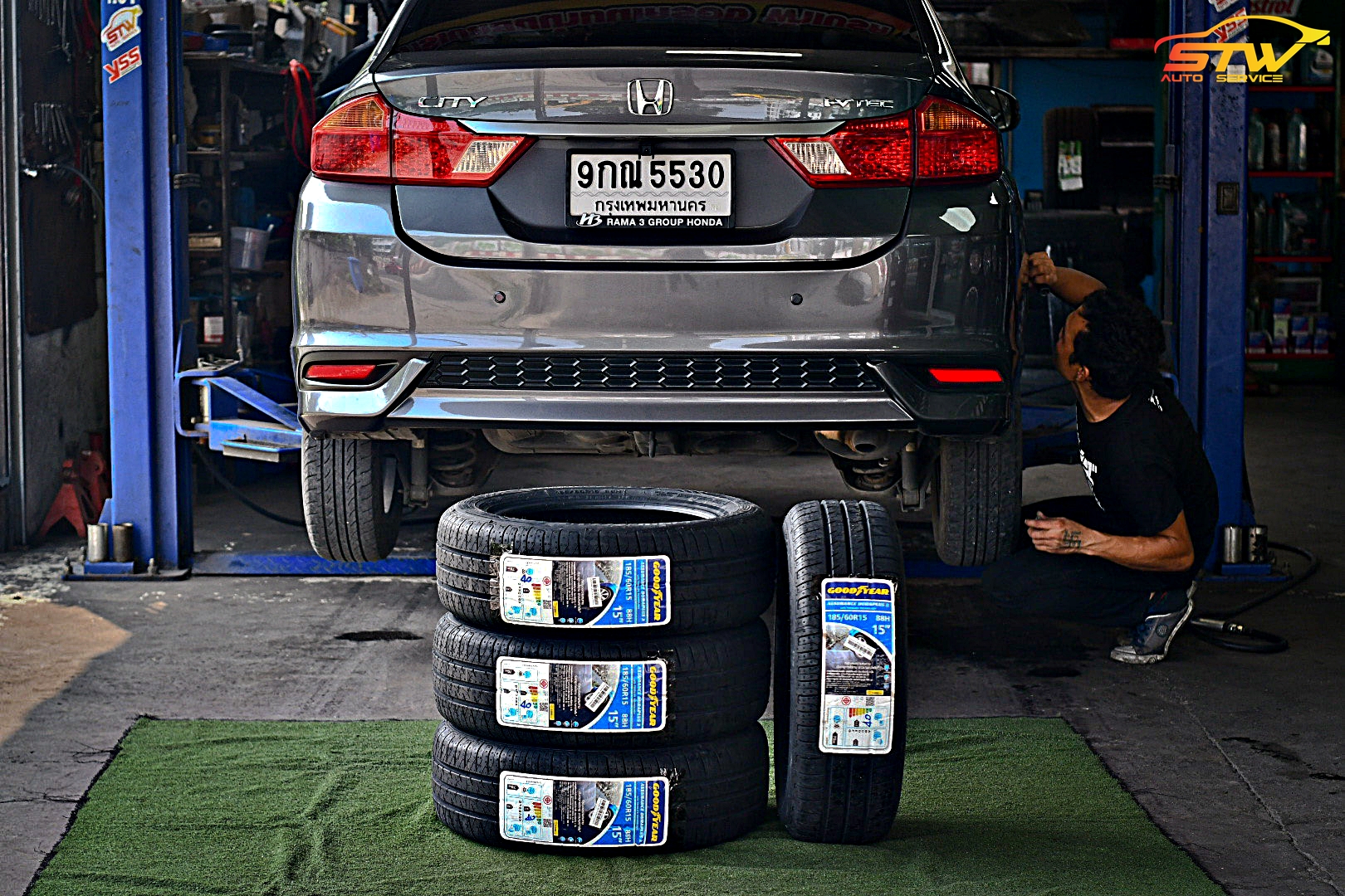 ยาง GOODYEAR Assurance Duraplus2 185/60R15 88H ติดตั้งใส่ HONDA CITY