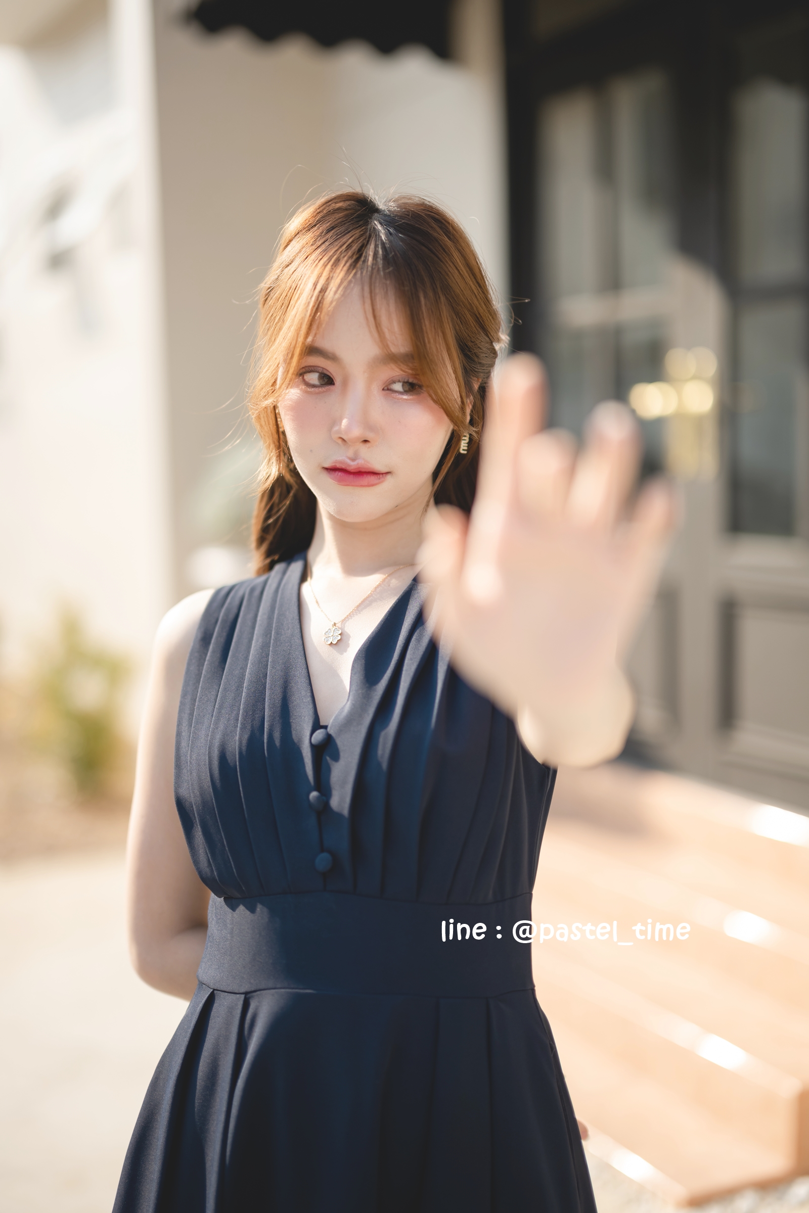 Aubrey Midi Dress : สีกรม **มีแต่XL**