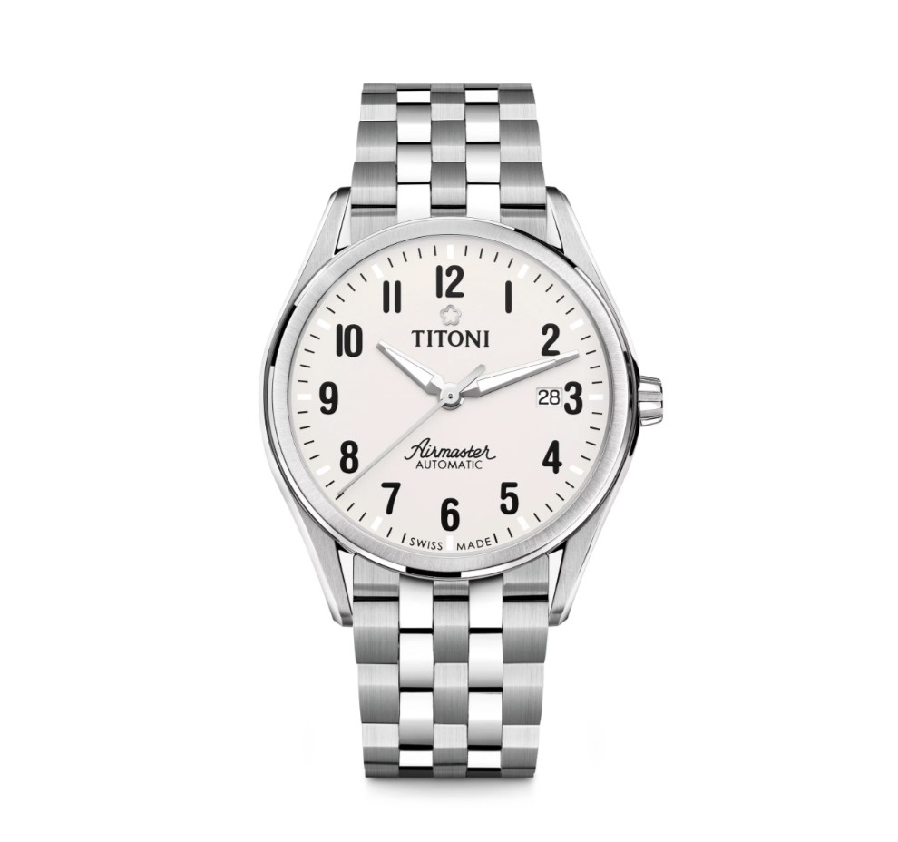 (ประกันศูนย์ไทย 2 ปี) TITONI Automatic AIRMASTER Arabic Dial White