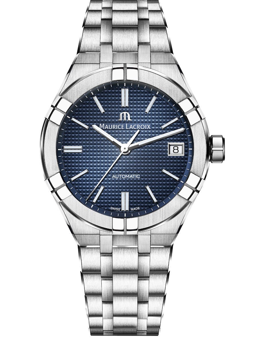 (ประกันศูนย์ไทย 2 ปี) MAURICE LACROIX AIKON Automatic 42mm รุ่น AI6008-SS002-430-1 (Blue)