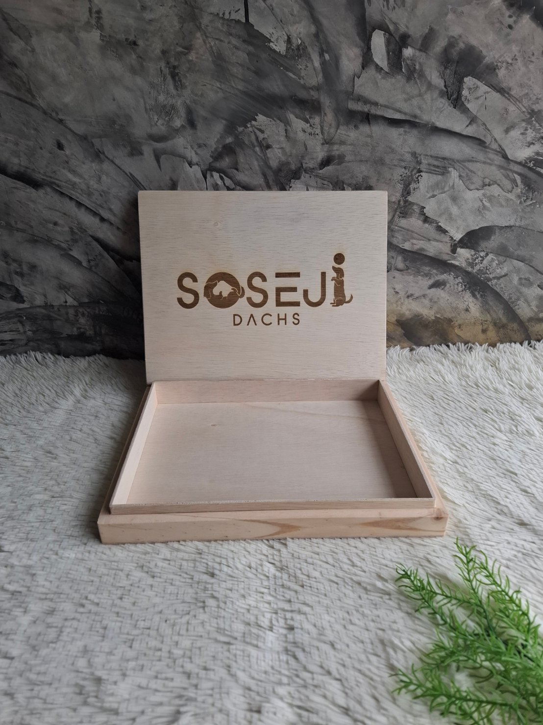 งานดิบกล่องไม้สนฝาครอบ