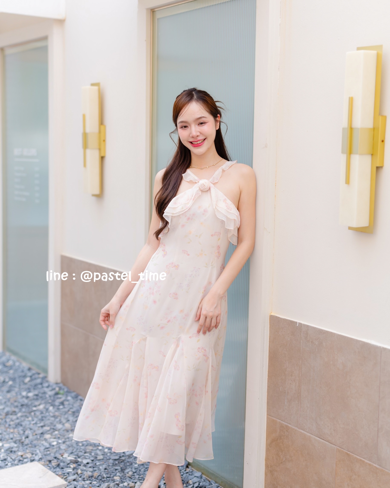 Rosy Vest Maxi Dress