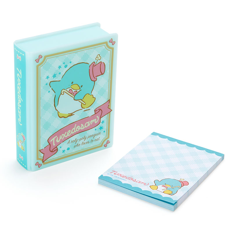 กล่องพลาสติกทรงหนังสือ พร้อมกระดาษโน้ตลาย Tuxedo Sam ขนาด 7 x 9 x 2.4 ซม. กระดาษมี 40 แผ่น