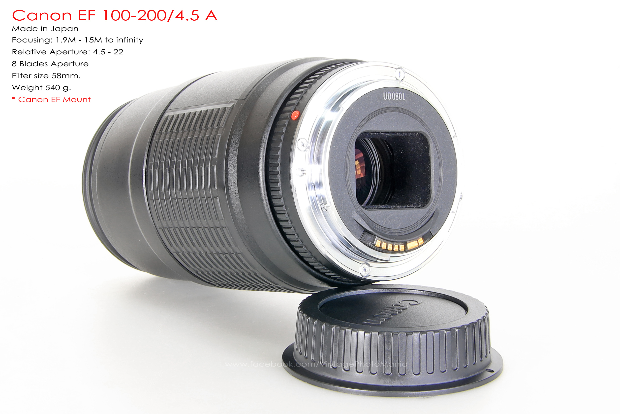 Canon EF 100-200/4.5 A *Canon EF Mount เลนส์ซูมเอฟไม่ไหลตัวเล็กรองรับฟูลเฟรม