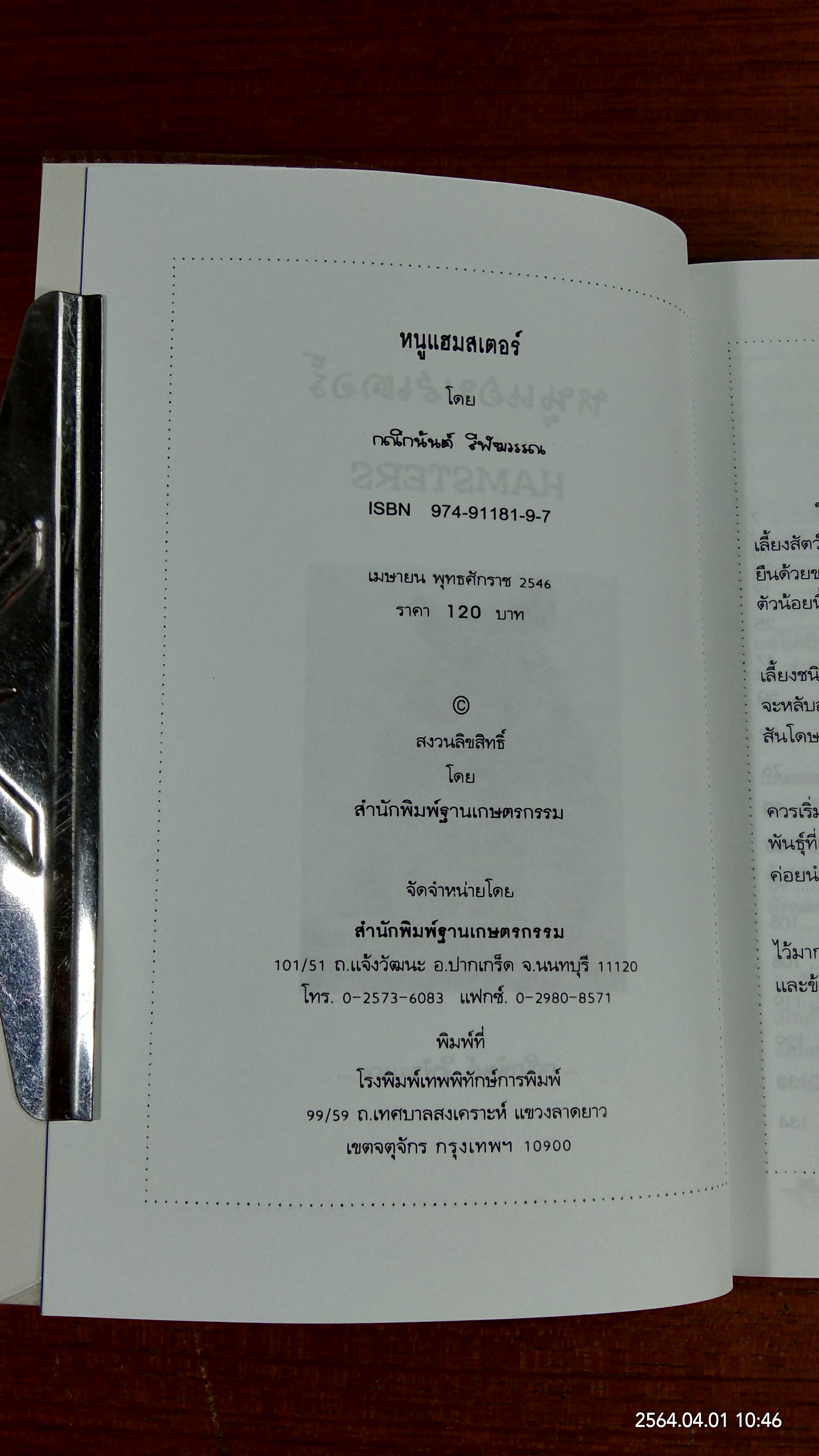 หนูแฮมสเตอร์ / กณิกนันต์ ลีฬฆวรรณ