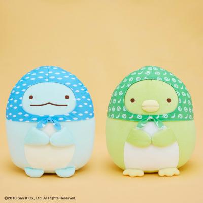 ตุ๊กตา Sumikko Gurashi Hokkamuri ตัวใหญ่ คลุมผ้าคลุมผมแบบญี่ปุ่น ขนาด 35 x 40 ซม. มี 2 แบบให้เลือก