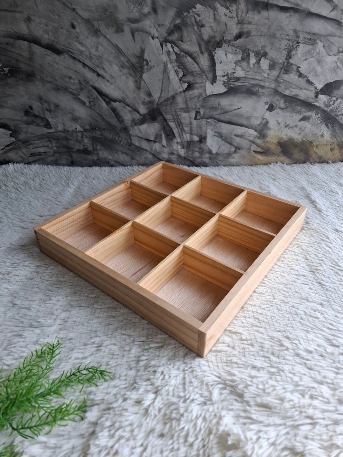ถาดไม้แบ่งช่อง