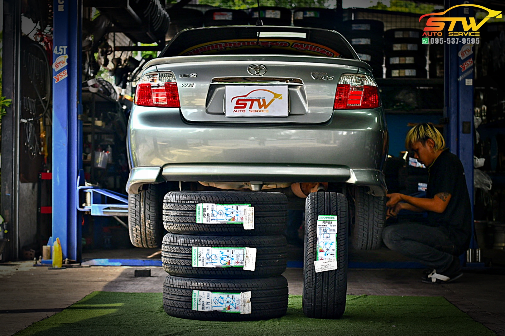 เปลี่ยนยาง TOYOTA VIOS GOODRIDE RP88 195/55R15 85V