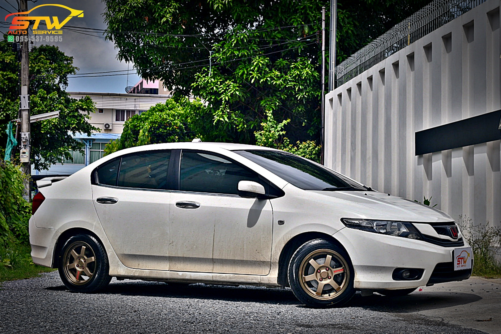 เปลี่ยนล้อยาง HONDA CITY TE37 JP ขอบ15"+GOODRIDE RP88 195/55R15 85V